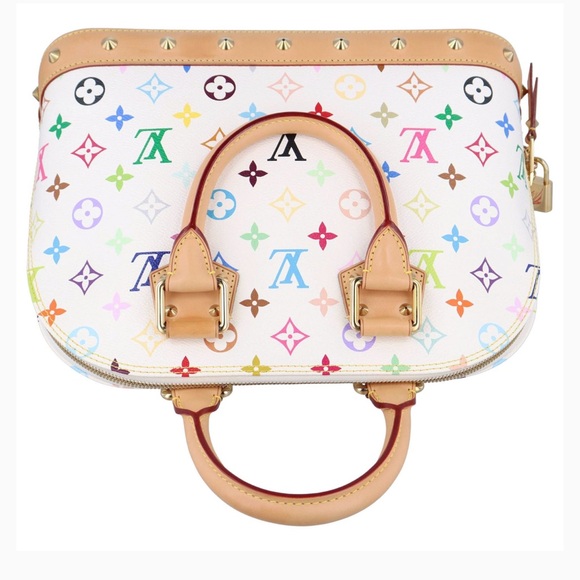 Auth Louis Vuitton Murakami Alma White Multi Color Monogram Bag Collectors Grade - Picture 6 of 10